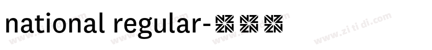 national regular字体转换